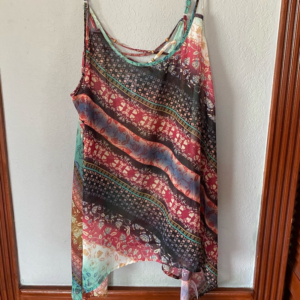 Shear boho top
